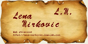 Lena Mirković vizit kartica